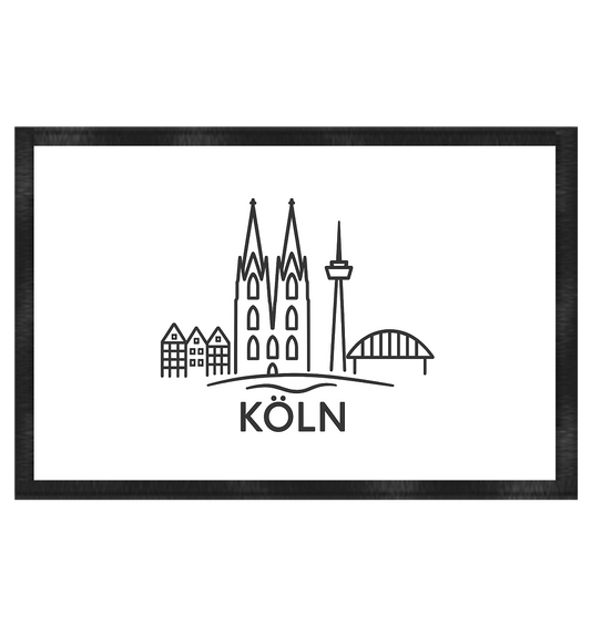 Köln Skyline (Druck) - Fußmatte 60x40cm