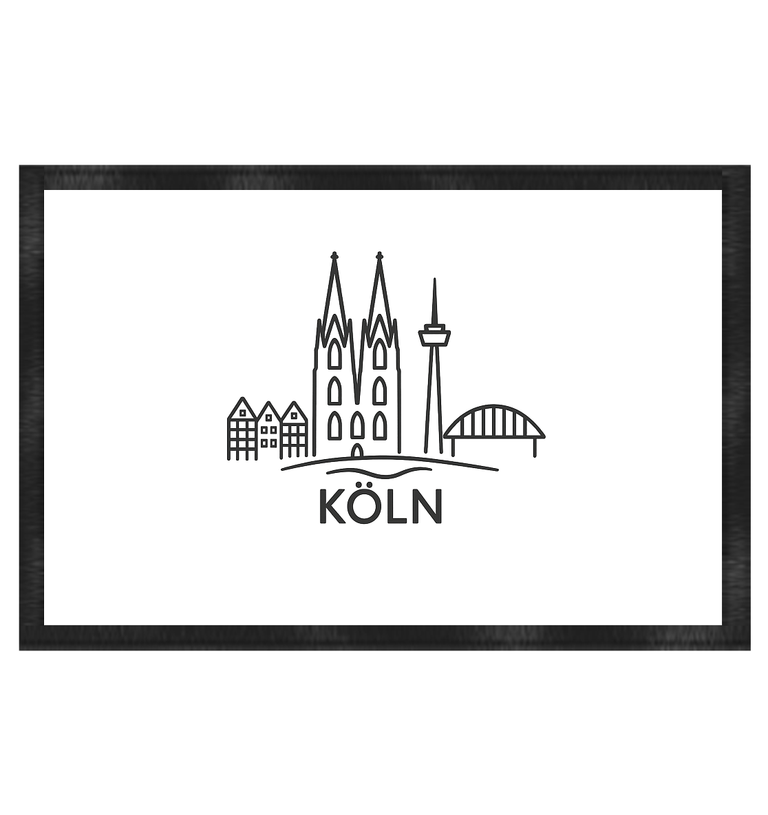 Köln Skyline (Druck) - Accessoires - Fußmatte 60x40cm