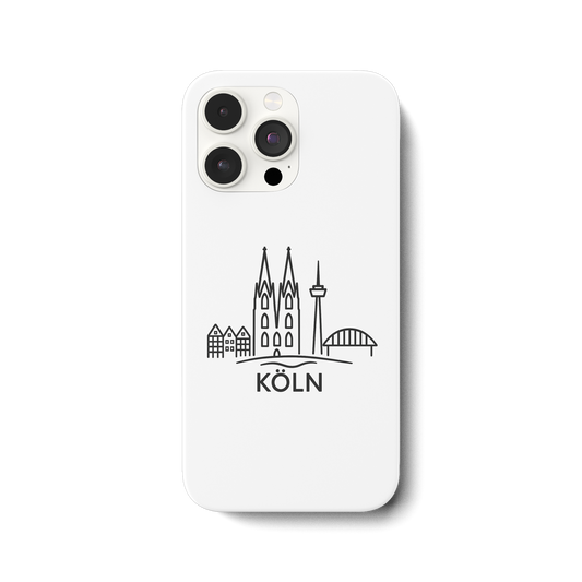 Köln Skyline (Druck) - iPhone 14 Pro Max Handyhülle