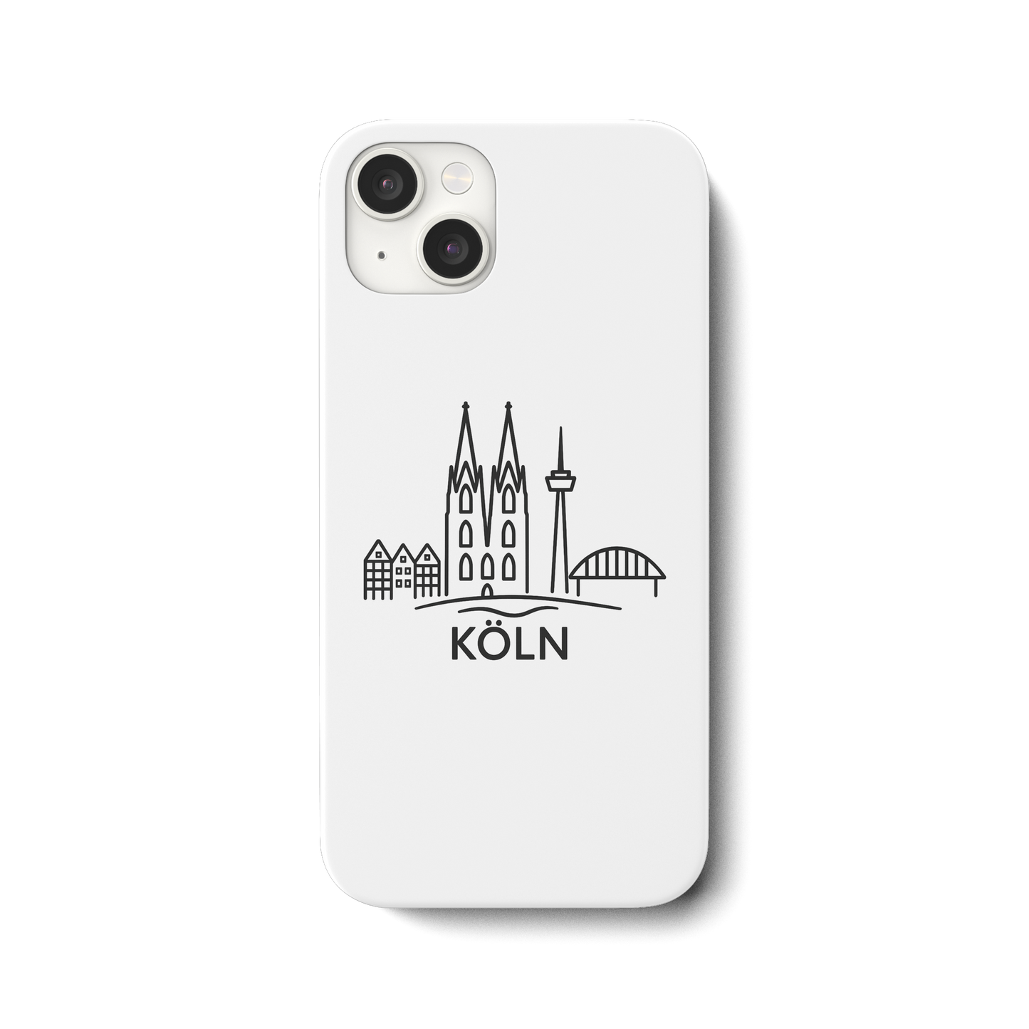 Köln Skyline (Druck) - iPhone 15 Plus Handyhülle