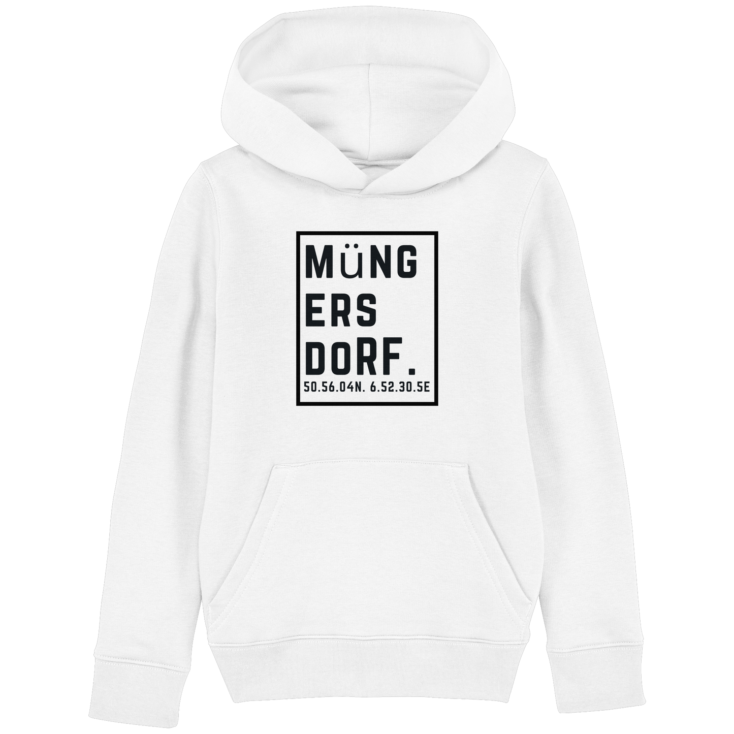 Müngersdorf Koordinaten (großer Druck auf der Brust) - Kids Basic Hoodie