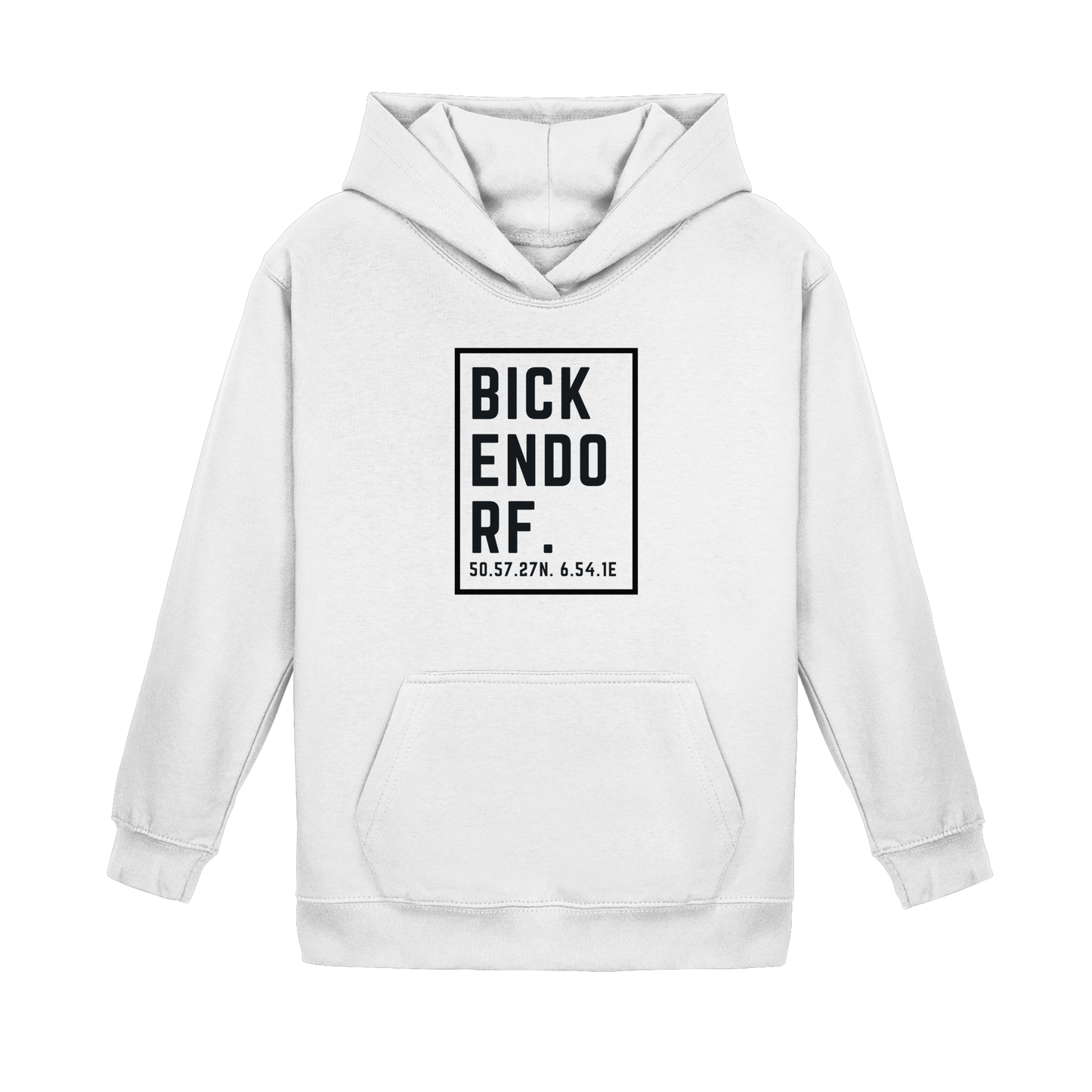 Bickendorf Koordinaten (großer Druck auf der Brust) - Kids Basic Hoodie