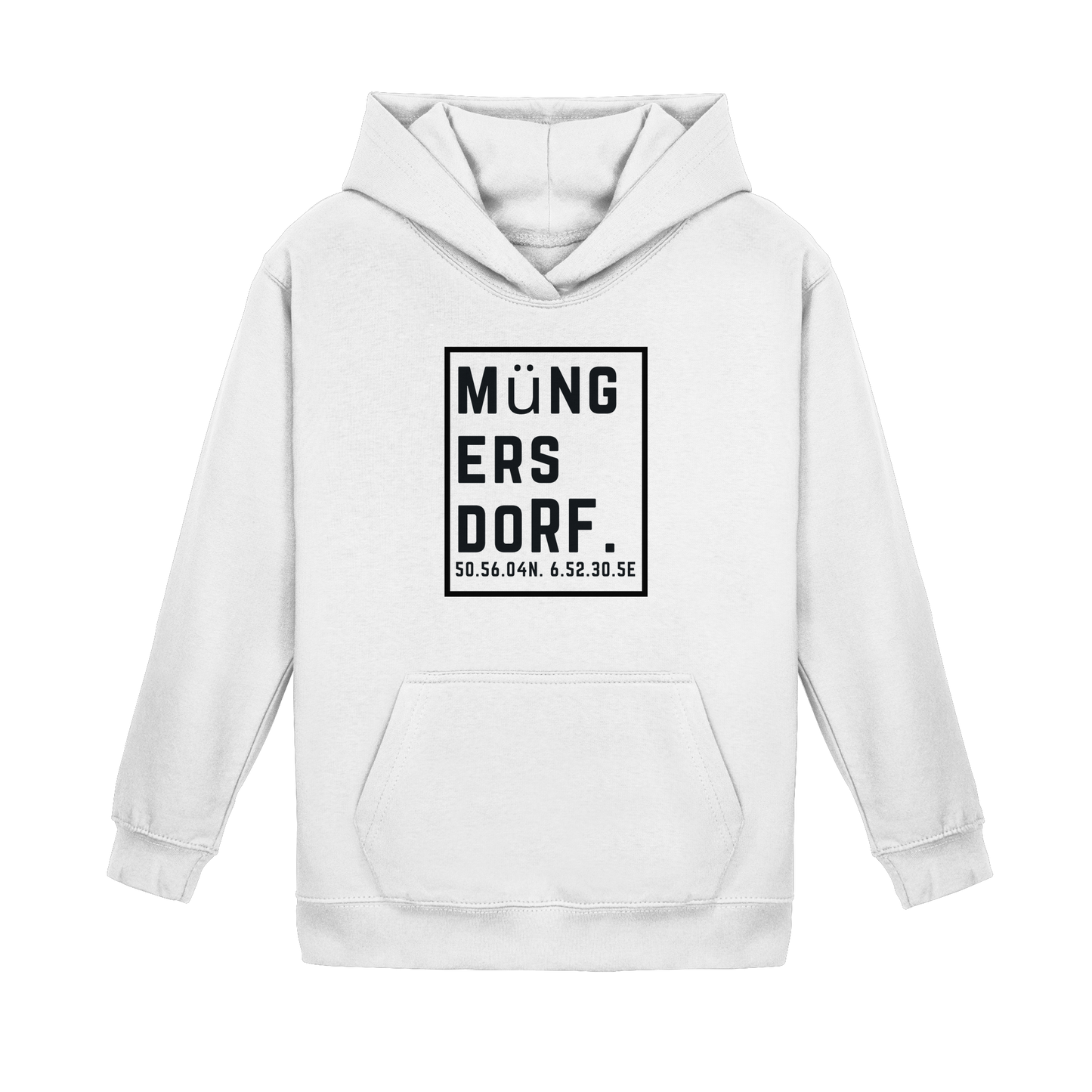 Müngersdorf Koordinaten (großer Druck auf der Brust) - Kids Basic Hoodie