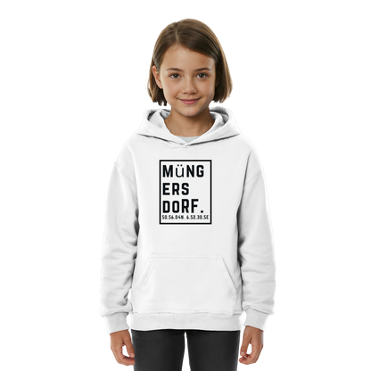 Müngersdorf Koordinaten (großer Druck auf der Brust) - Kids Basic Hoodie
