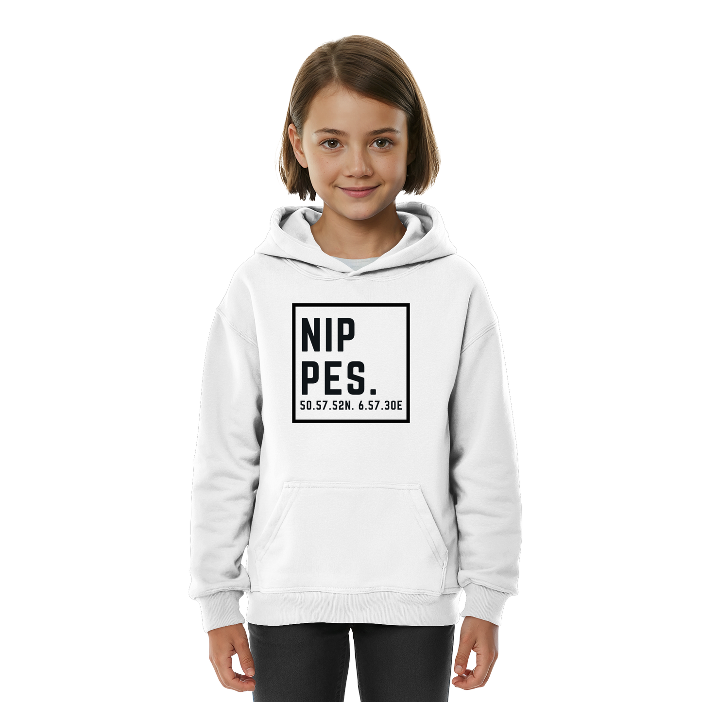 Nippes Koordinaten (großer Druck auf der Brust) - Kids Basic Hoodie