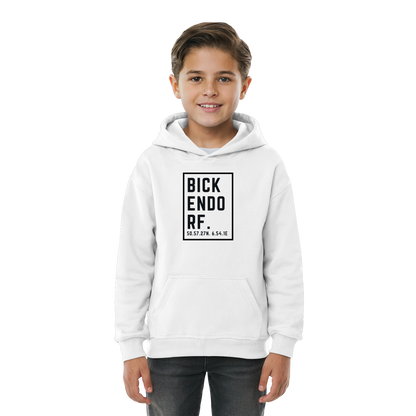 Bickendorf Koordinaten (großer Druck auf der Brust) - Kids Basic Hoodie