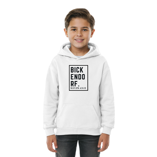 Bickendorf Koordinaten (großer Druck auf der Brust) - Kids Basic Hoodie