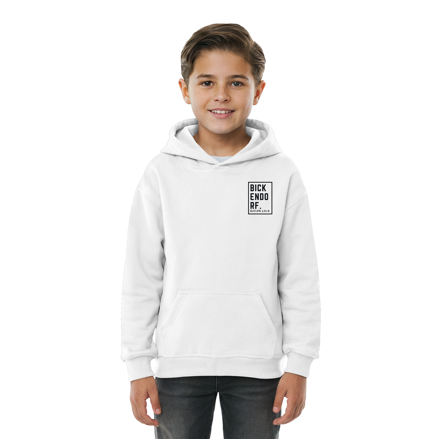 Bickendorf Koordinaten (kleiner Druck auf der Brust) - Kids Basic Hoodie