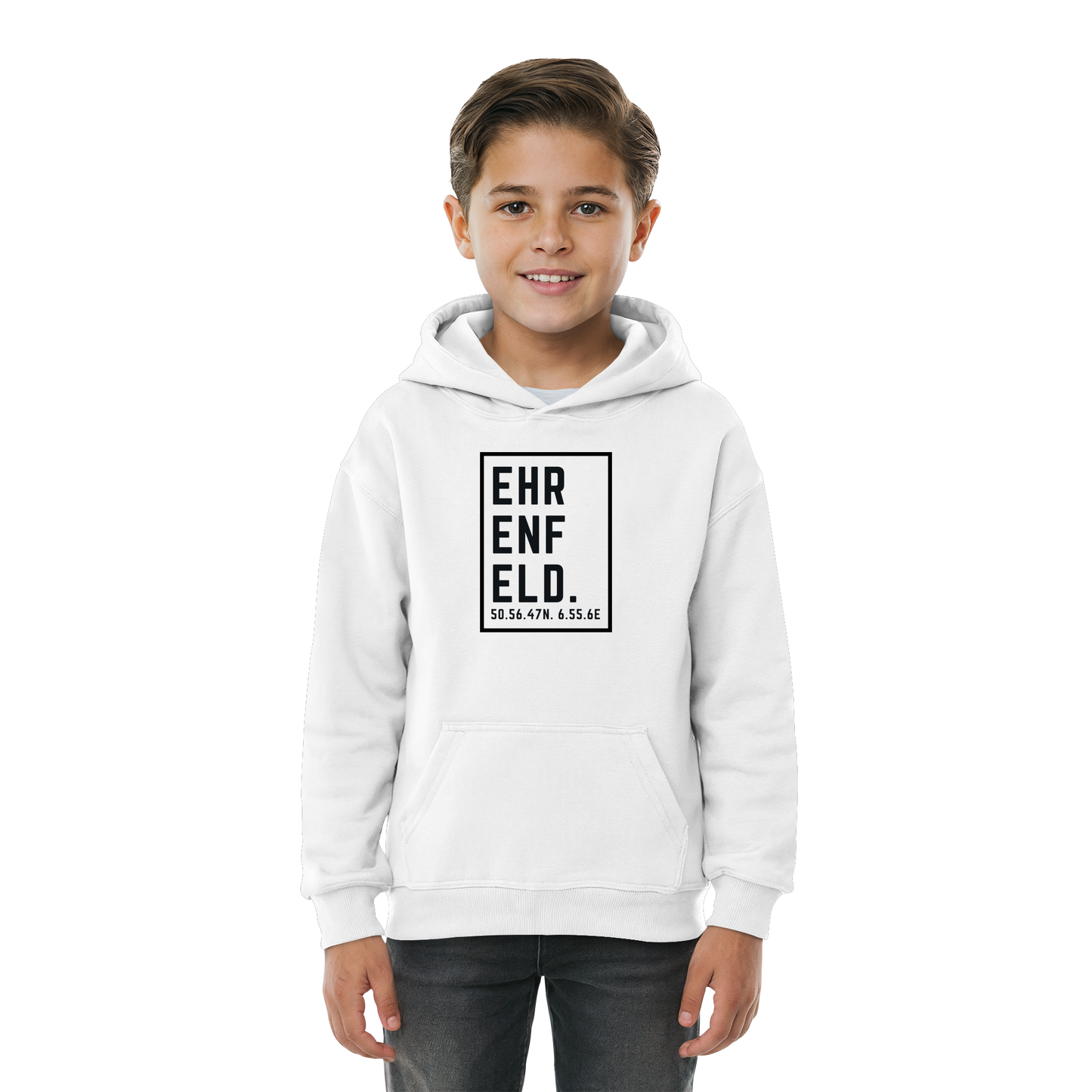Ehrenfeld Koordinaten (großer Druck auf der Brust) - Kids Basic Hoodie