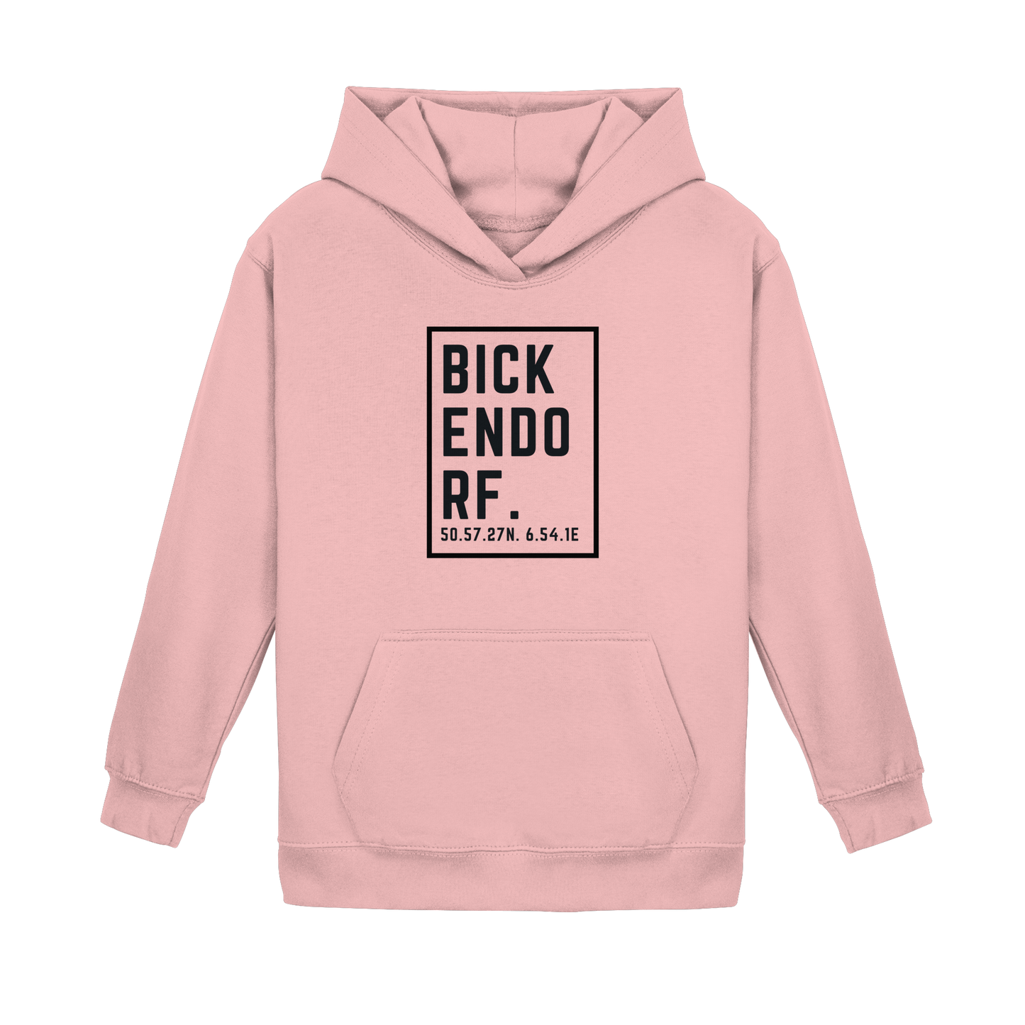 Bickendorf Koordinaten (großer Druck auf der Brust) - Kids Basic Hoodie