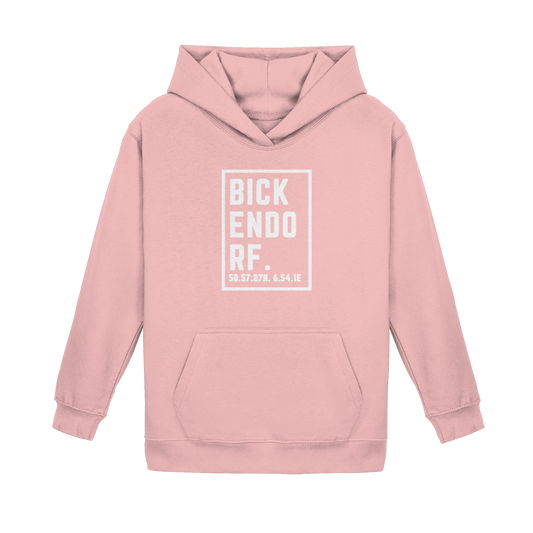 Bickendorf Koordinaten (großer Druck auf der Brust) - Kids Basic Hoodie