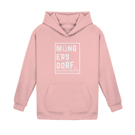 Müngersdorf Koordinaten (großer Druck auf der Brust) - Kids Basic Hoodie