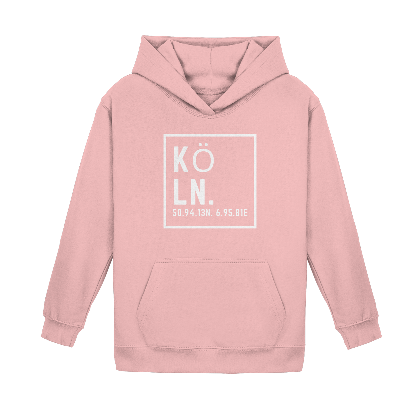 Köln Koordinaten (großer Druck auf der Brust) - Kids Basic Hoodie