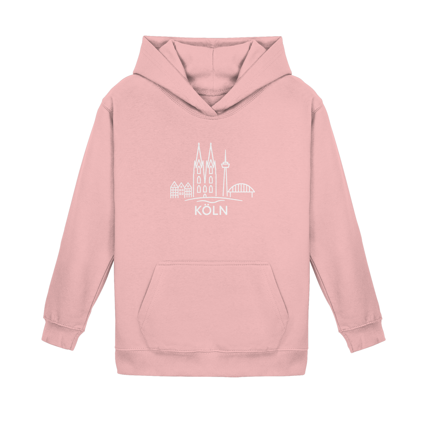 Köln Skyline (großer Druck auf der Brust) - Kids Basic Hoodie