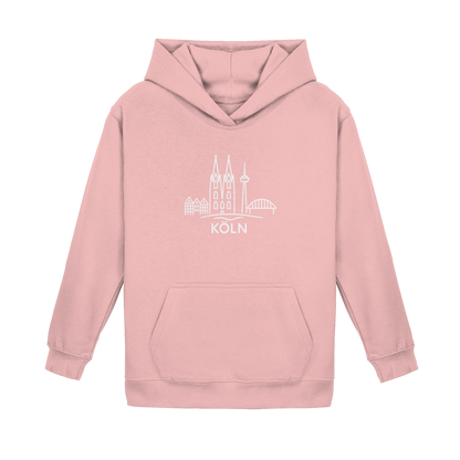 Köln Skyline (großer Druck auf der Brust) - Kids Basic Hoodie
