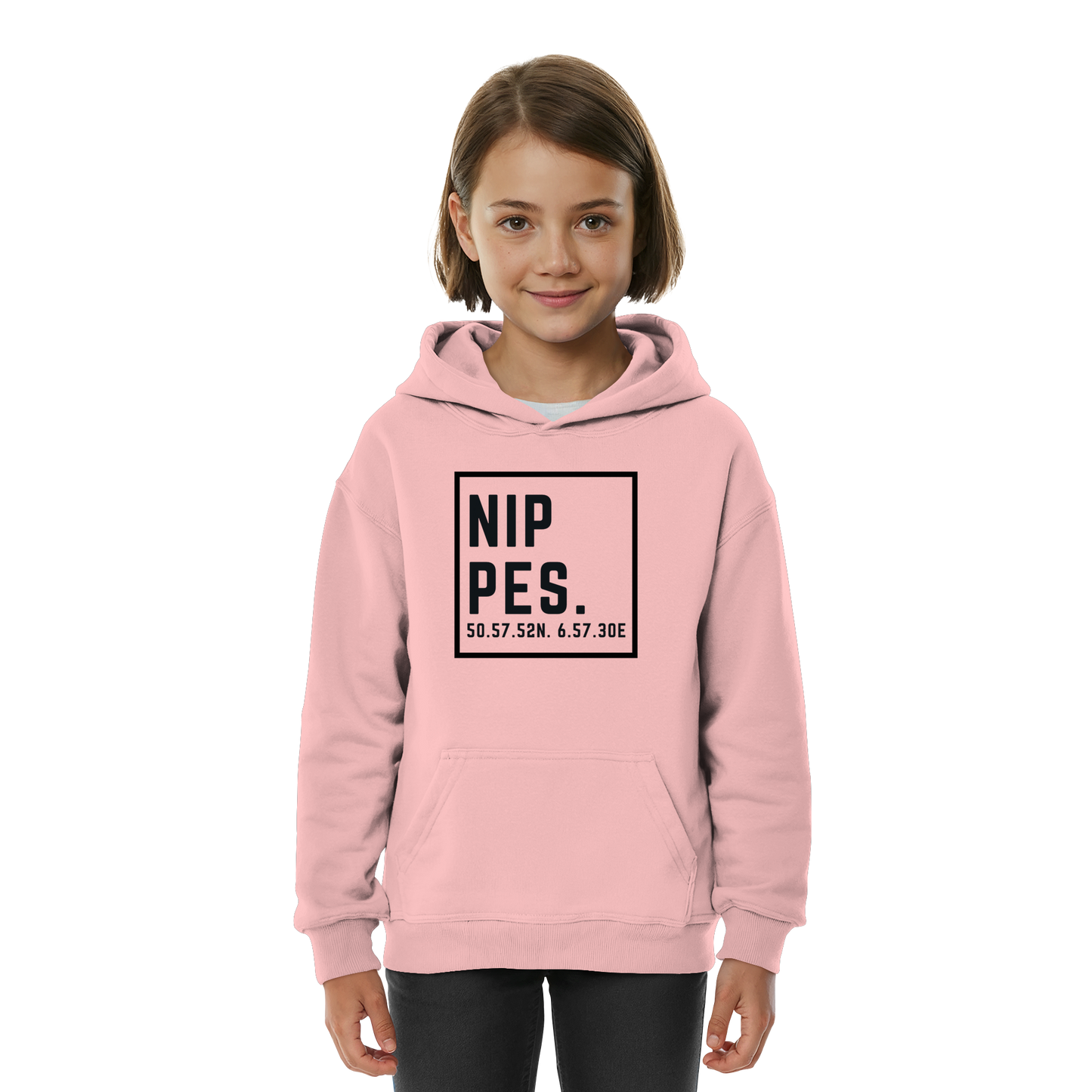 Nippes Koordinaten (großer Druck auf der Brust) - Kids Basic Hoodie