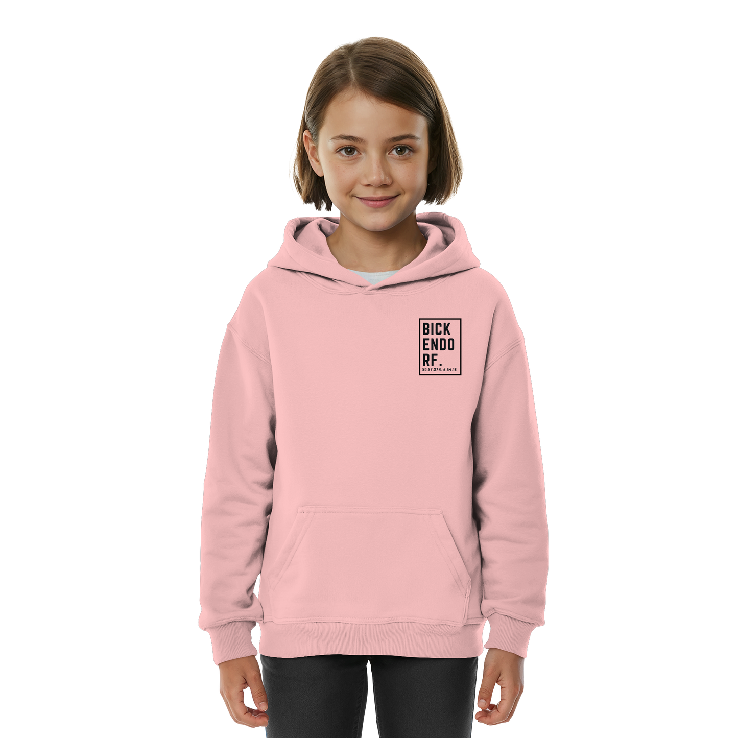 Bickendorf Koordinaten (kleiner Druck auf der Brust) - Kids Basic Hoodie