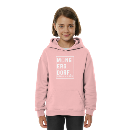 Müngersdorf Koordinaten (großer Druck auf der Brust) - Kids Basic Hoodie