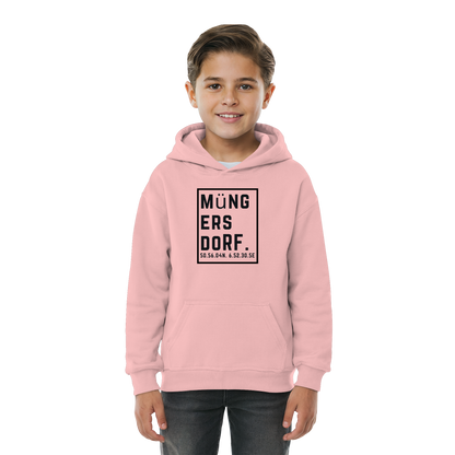 Müngersdorf Koordinaten (großer Druck auf der Brust) - Kids Basic Hoodie
