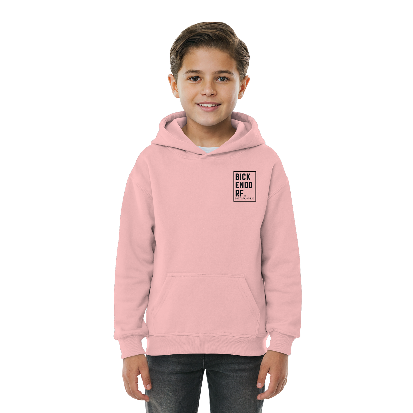 Bickendorf Koordinaten (kleiner Druck auf der Brust) - Kids Basic Hoodie