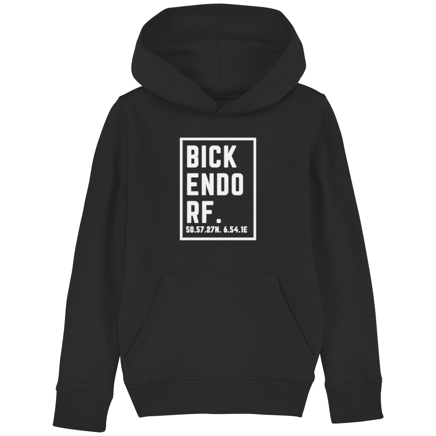Bickendorf Koordinaten (großer Druck auf der Brust) - Kids Basic Hoodie