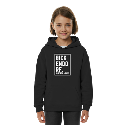 Bickendorf Koordinaten (großer Druck auf der Brust) - Kids Basic Hoodie