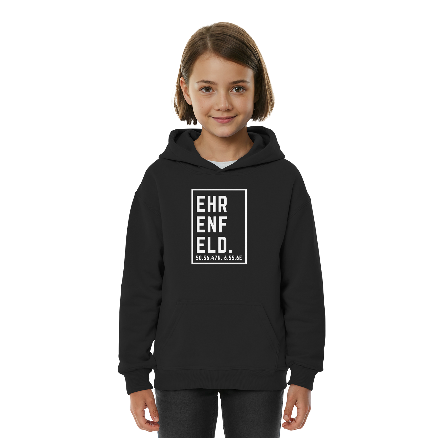 Ehrenfeld Koordinaten (großer Druck auf der Brust) - Kids Basic Hoodie