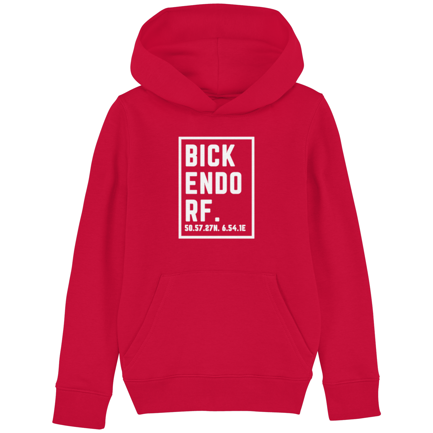 Bickendorf Koordinaten (großer Druck auf der Brust) - Kids Basic Hoodie