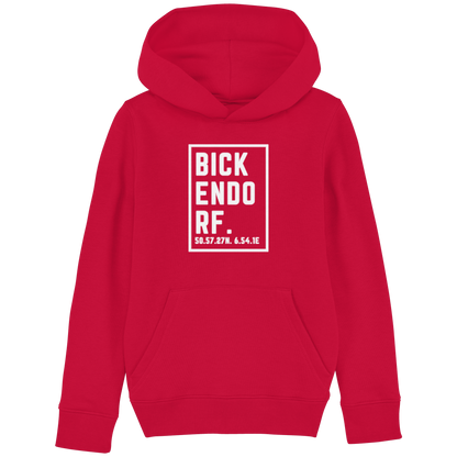 Bickendorf Koordinaten (großer Druck auf der Brust) - Kids Basic Hoodie