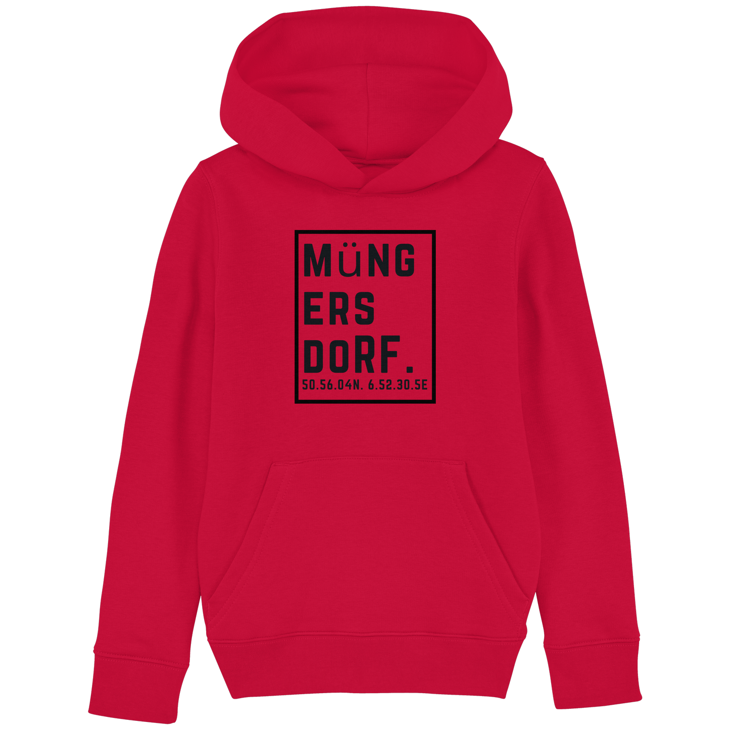 Müngersdorf Koordinaten (großer Druck auf der Brust) - Kids Basic Hoodie