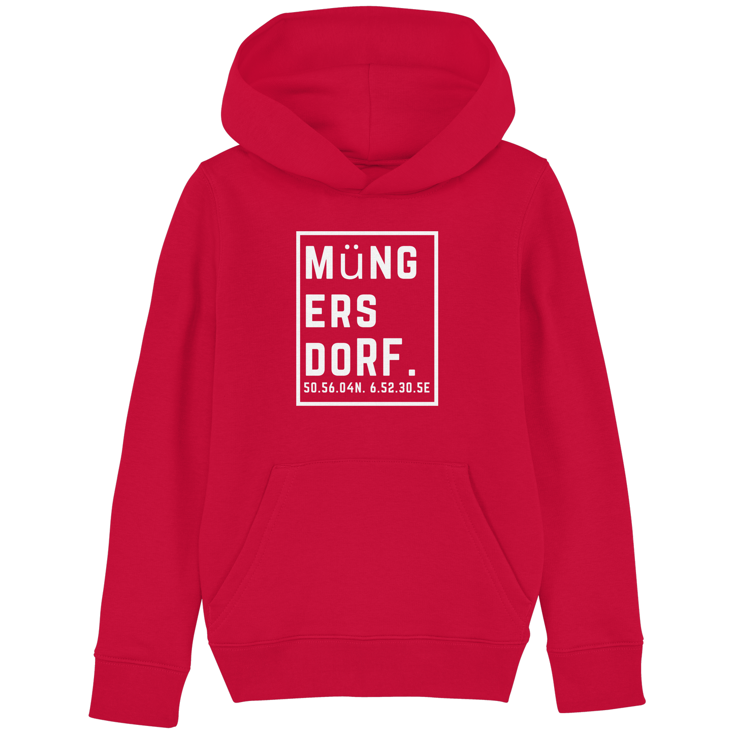 Müngersdorf Koordinaten (großer Druck auf der Brust) - Kids Basic Hoodie