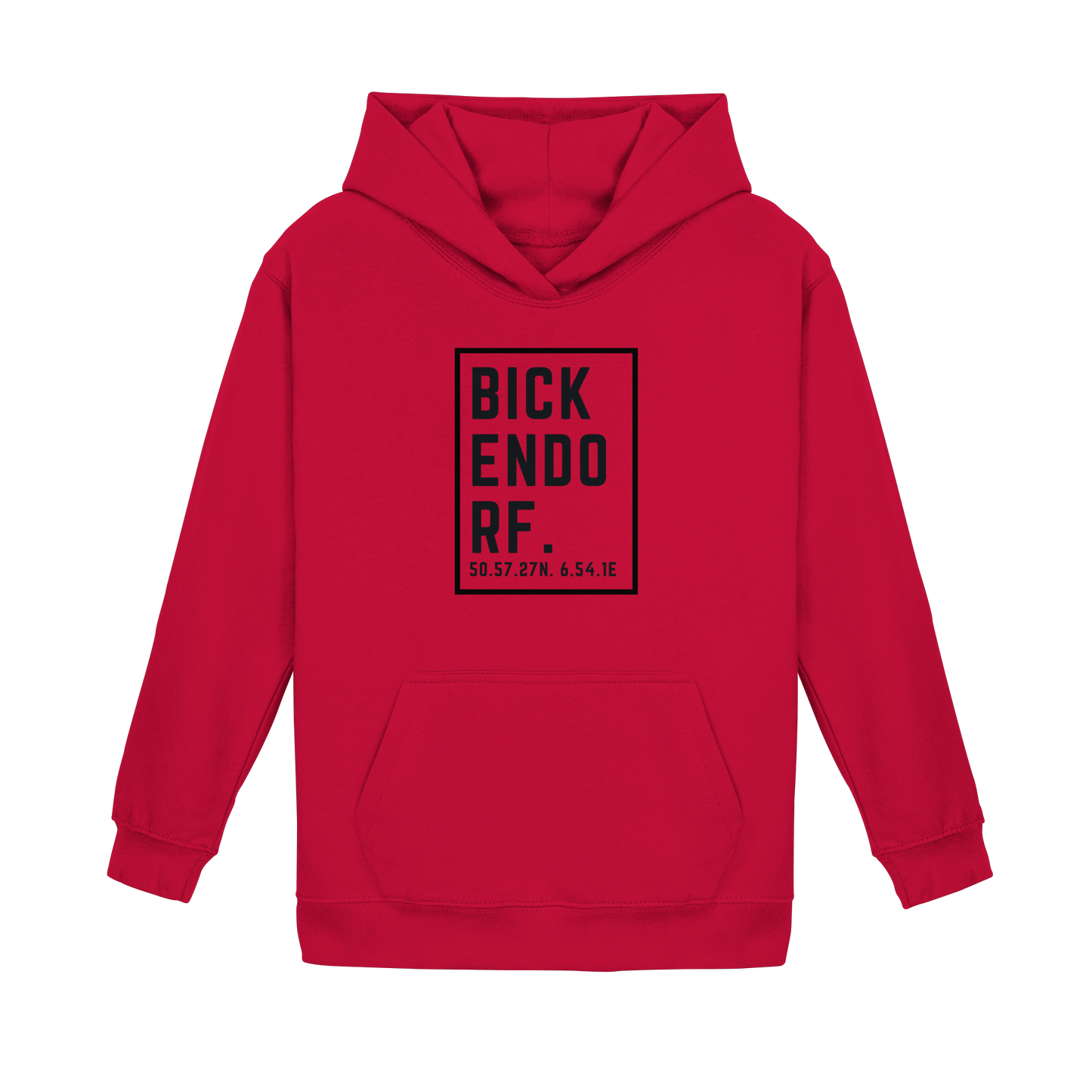 Bickendorf Koordinaten (großer Druck auf der Brust) - Kids Basic Hoodie