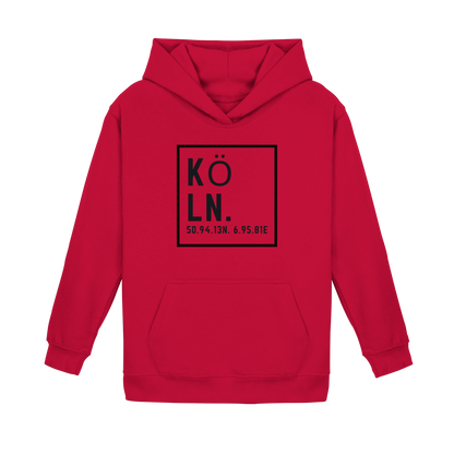 Köln Koordinaten (großer Druck auf der Brust) - Kids Basic Hoodie
