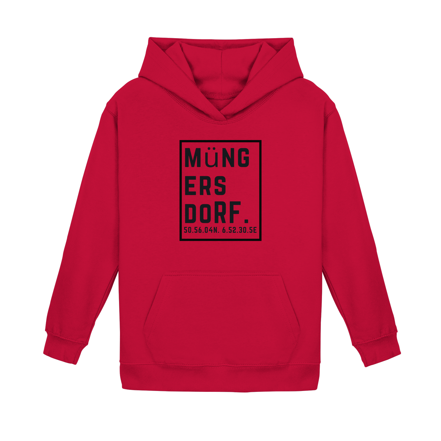 Müngersdorf Koordinaten (großer Druck auf der Brust) - Kids Basic Hoodie