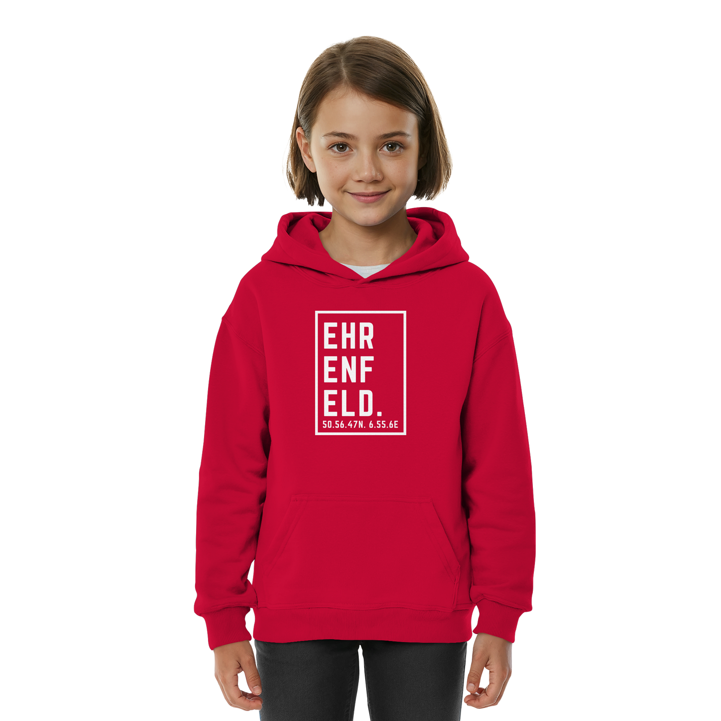 Ehrenfeld Koordinaten (großer Druck auf der Brust) - Kids Basic Hoodie