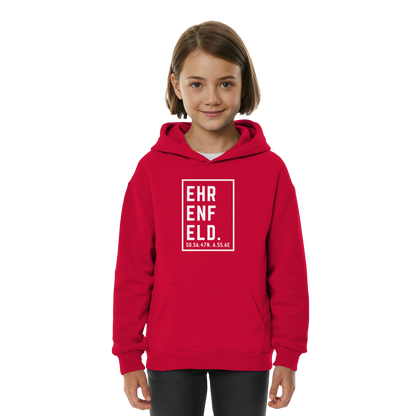 Ehrenfeld Koordinaten (großer Druck auf der Brust) - Kids Basic Hoodie