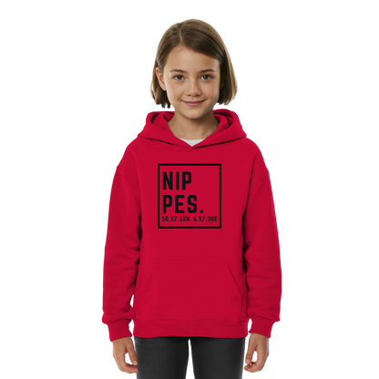 Nippes Koordinaten (großer Druck auf der Brust) - Kids Basic Hoodie
