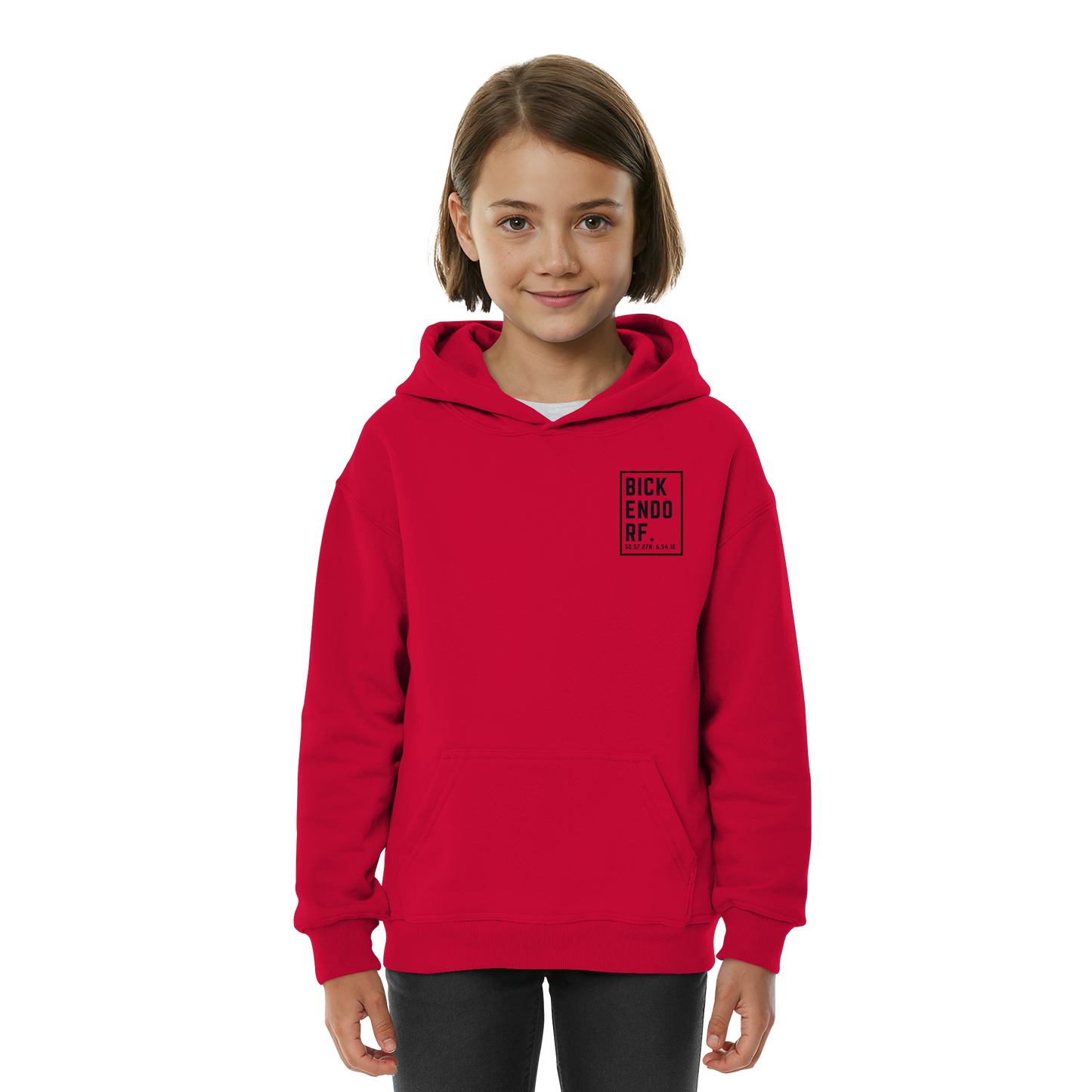 Bickendorf Koordinaten (kleiner Druck auf der Brust) - Kids Basic Hoodie