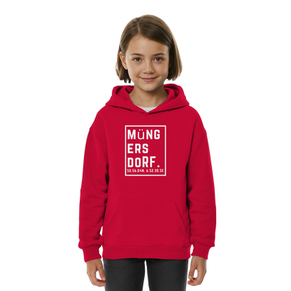 Müngersdorf Koordinaten (großer Druck auf der Brust) - Kids Basic Hoodie