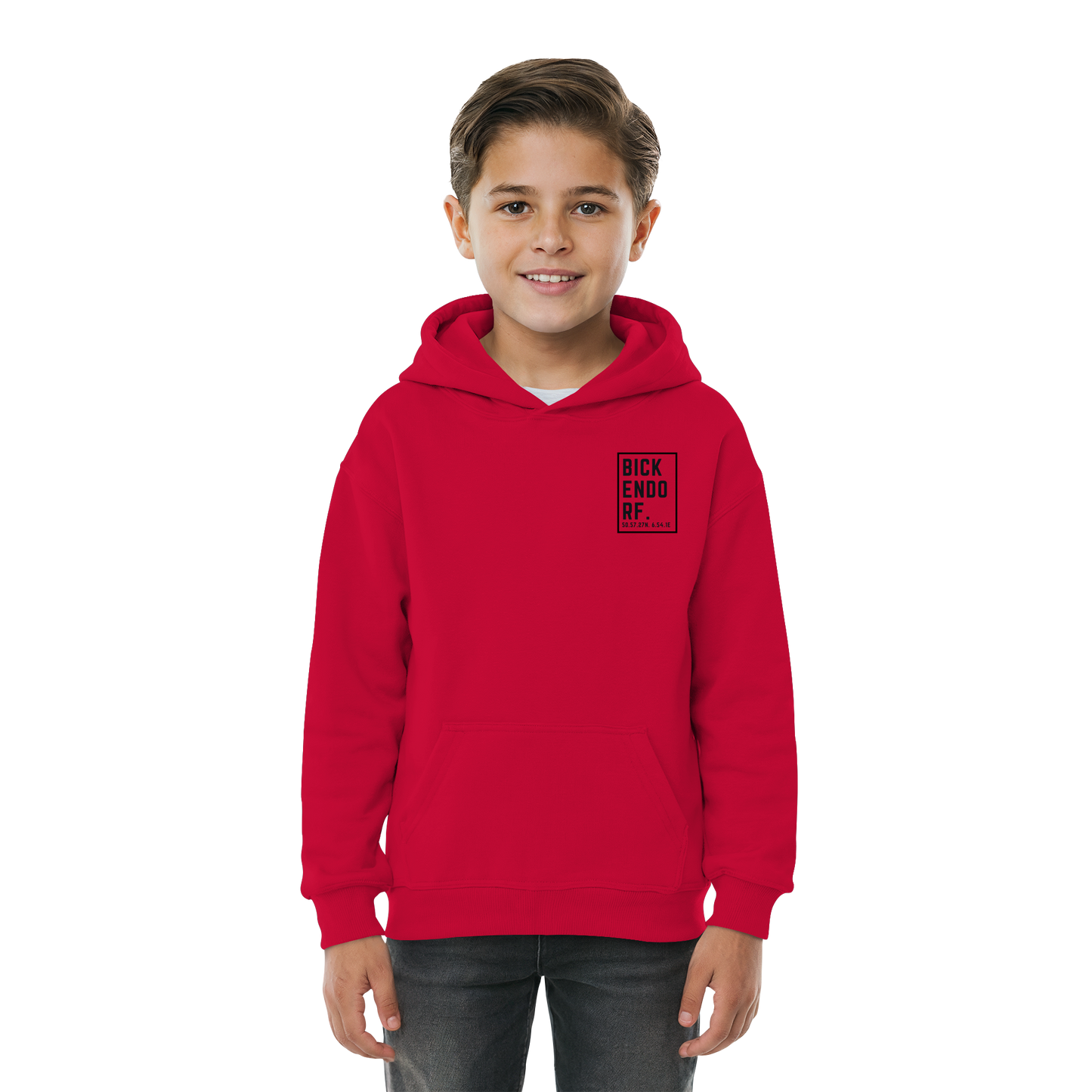 Bickendorf Koordinaten (kleiner Druck auf der Brust) - Kids Basic Hoodie