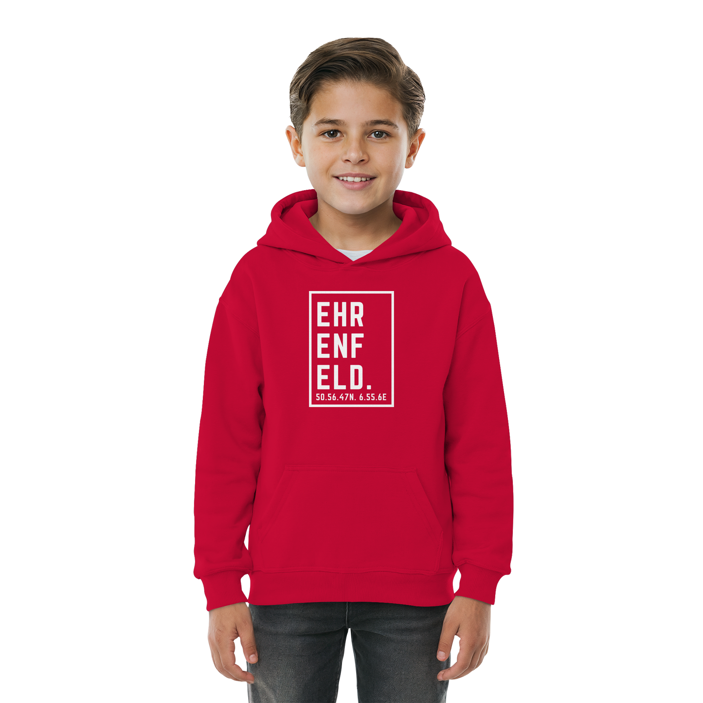 Ehrenfeld Koordinaten (großer Druck auf der Brust) - Kids Basic Hoodie