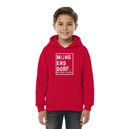 Müngersdorf Koordinaten (großer Druck auf der Brust) - Kids Basic Hoodie