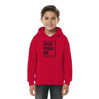 Bickendorf Koordinaten (großer Druck auf der Brust) - Kids Basic Hoodie