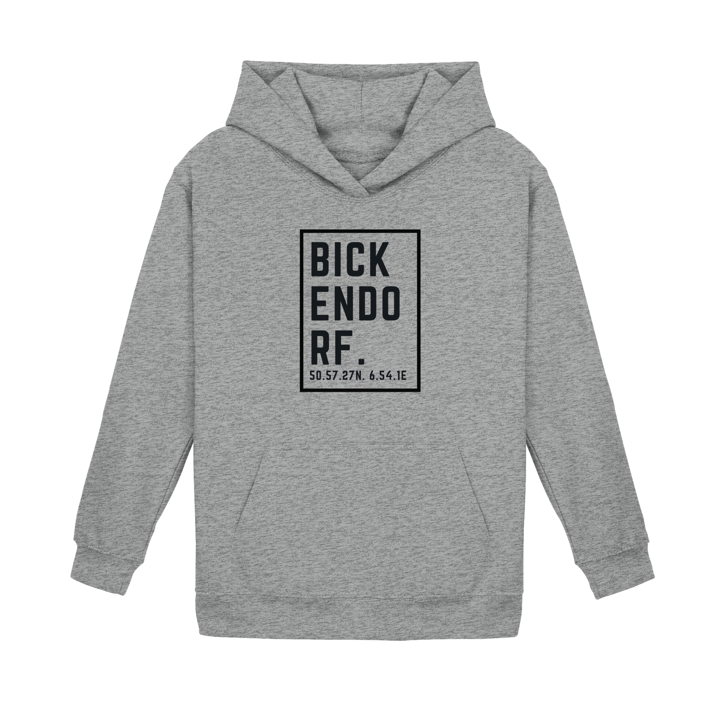 Bickendorf Koordinaten (großer Druck auf der Brust) - Kids Basic Hoodie
