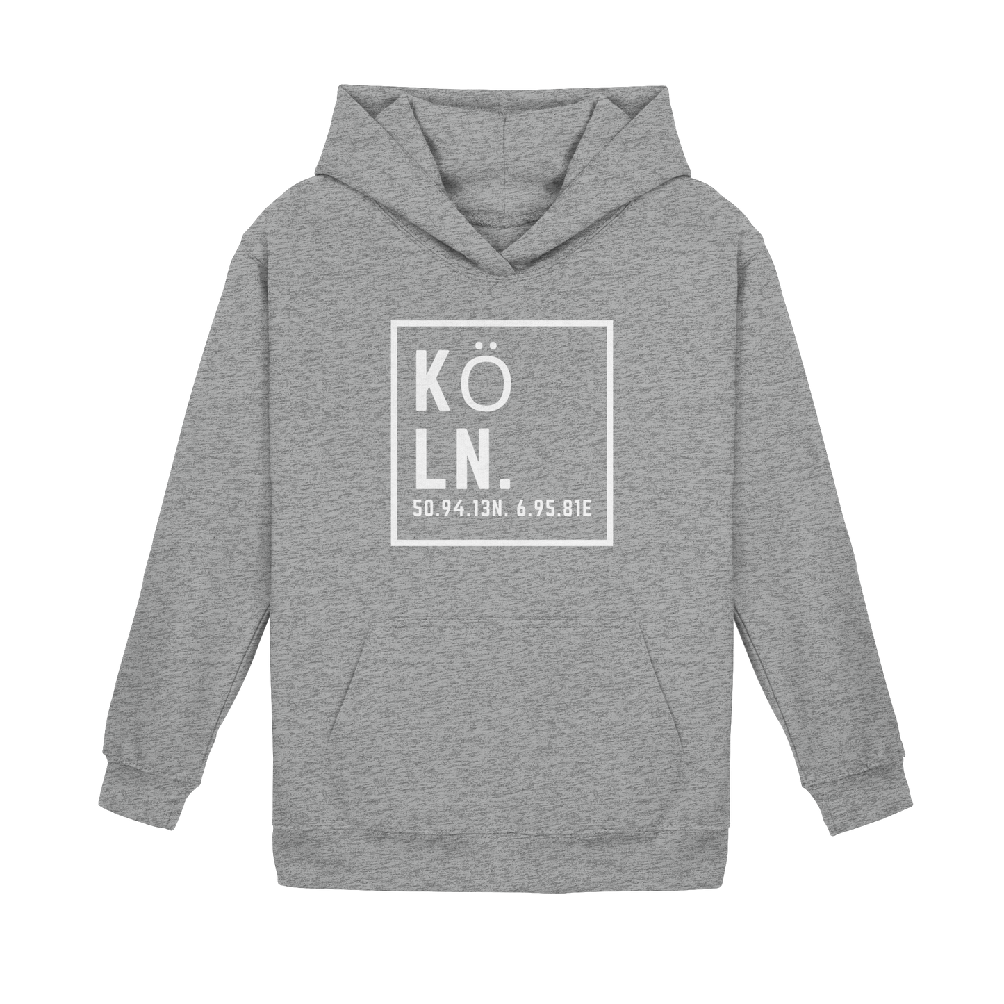 Köln Koordinaten (großer Druck auf der Brust) - Kids Basic Hoodie