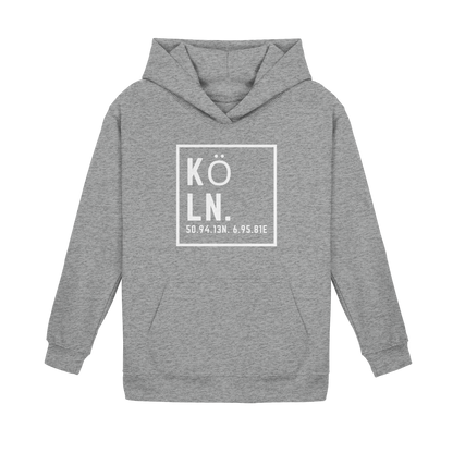 Köln Koordinaten (großer Druck auf der Brust) - Kids Basic Hoodie