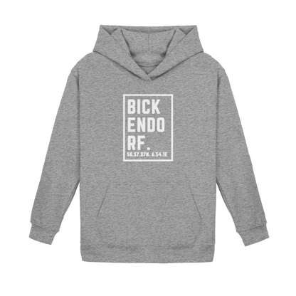 Bickendorf Koordinaten (großer Druck auf der Brust) - Kids Basic Hoodie