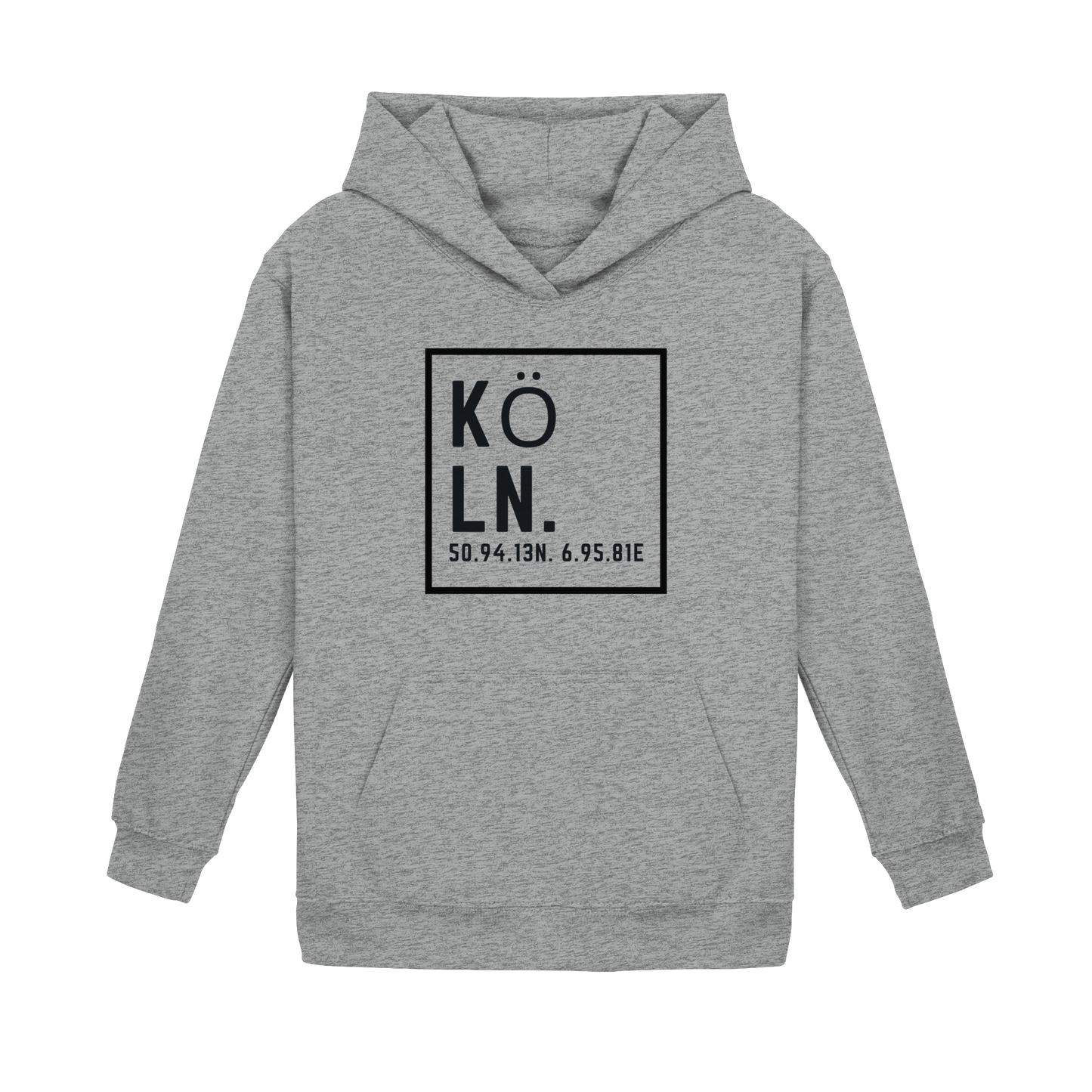 Köln Koordinaten (großer Druck auf der Brust) - Kids Basic Hoodie