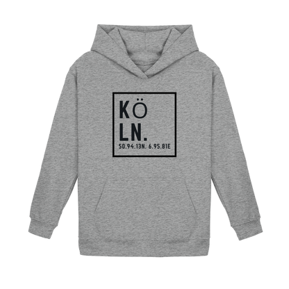 Köln Koordinaten (großer Druck auf der Brust) - Kids Basic Hoodie