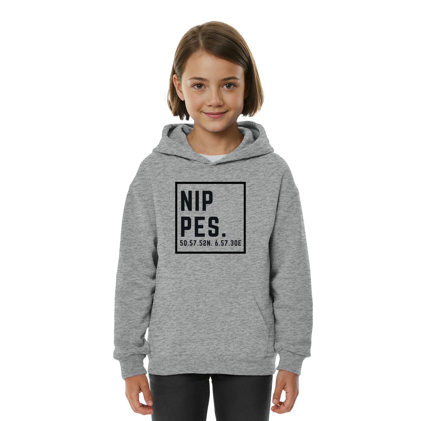 Nippes Koordinaten (großer Druck auf der Brust) - Kids Basic Hoodie